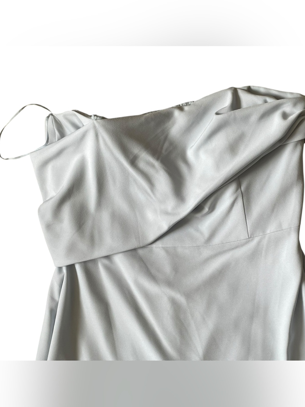 Amsale GB217P Strapless Draped Crepe Gown New Ice Size 20 - Picture 4 of 9